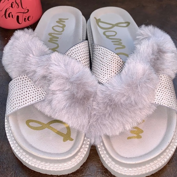 sam edelman fur slides